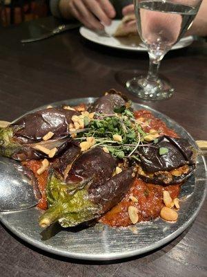 4. Almond Stuffed Eggplant