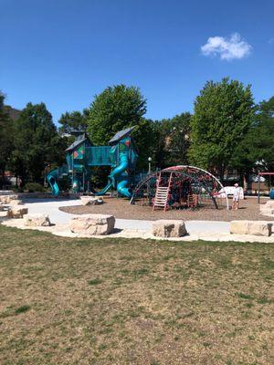 Updated playground equipment