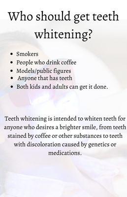 Who should get teeth whitening?