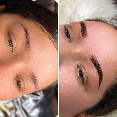 Ombré powder brows