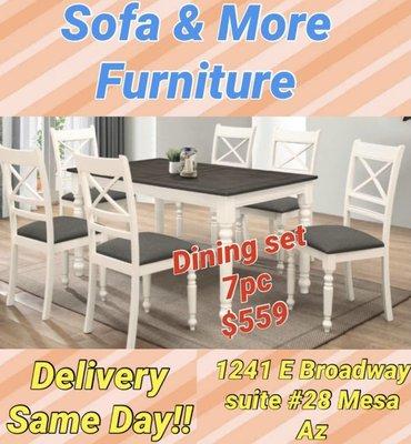 7 pc dining set $559