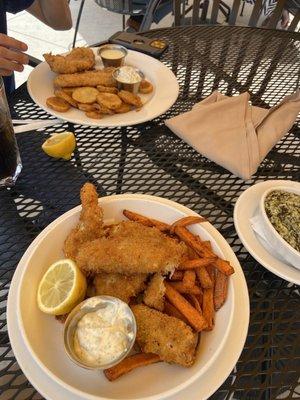 Fish & Chips and North Carolina Catfish were both very good and large portions!