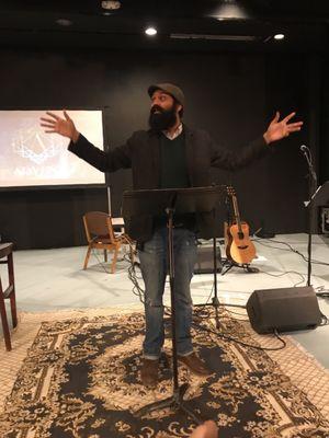 Sharad preaching on the first Sunday of the advent season