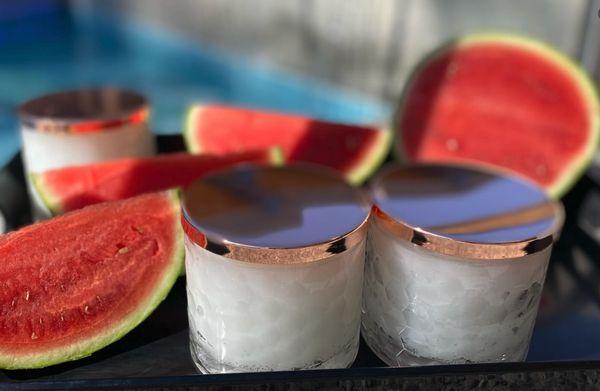 Enjoy the thirst - quenching aroma of a fresh watermelon. Nothing more refreshing than a ripe juicy watermelon on a warm day! #Candles