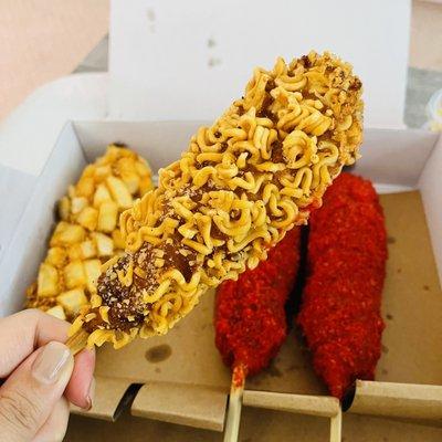 Ramen corn dog yum!