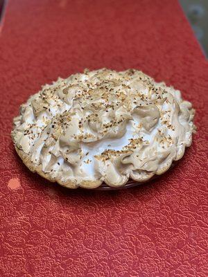 Homemade coconut cream pie