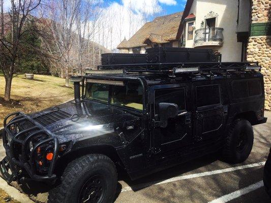 Powder coated parts on H1 Hummer