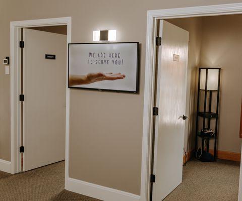 Delight in the relaxation our therapy rooms have to offer.