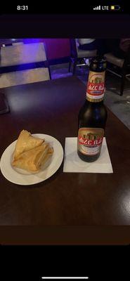 Sambusa and beer