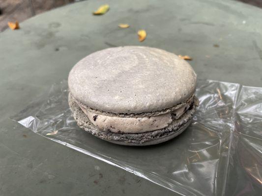 MacFatty - a double sized Macaron with cookies n cream filling, a collaboration with a bakery in Salem.