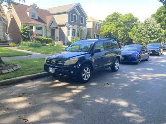 My wife's old 2007 RAV4 215,301 miles.  It served her well for many years