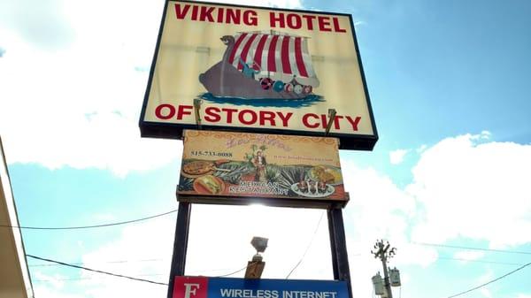 Right beside the Viking Hotel