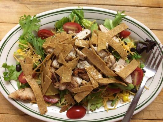 They have great salads. This one is the Southwest Chicken Salad.