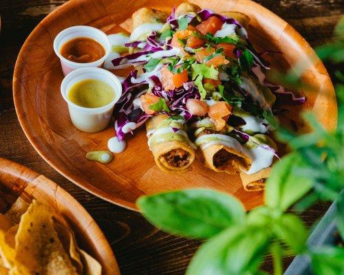 Fresh Flautas. 100% plant-based!