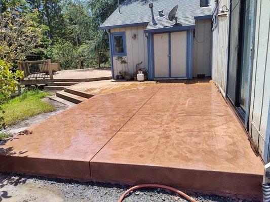 Stamped concrete completed in Cotati