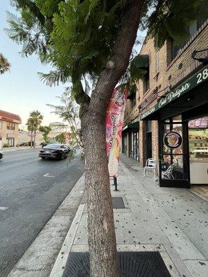 outside parking meters