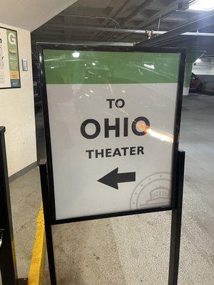 Sign to Ohio Theatre.