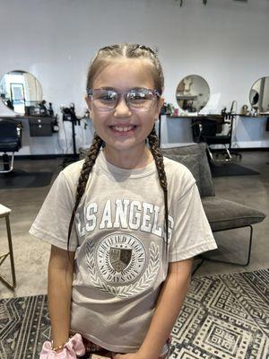 Loves her French braids!