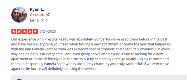 Another awesome review?  We know what apartment can work with you