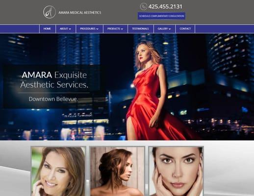 Beautiful Bellevue Collection style website for a plastic surgery clinic http://amaraaestheticsbellevue.com/