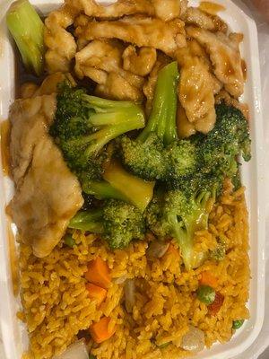 Chicken and broccoli