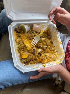 Super Nachos almost gone. Good flavor.