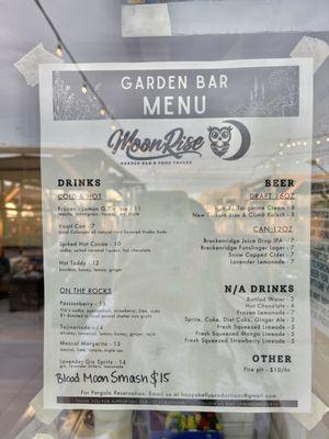 Bar Menu