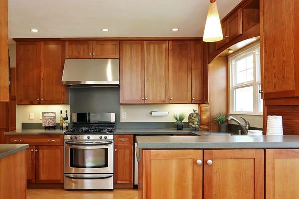 Modern cozy kitchen in a home in Oakland.