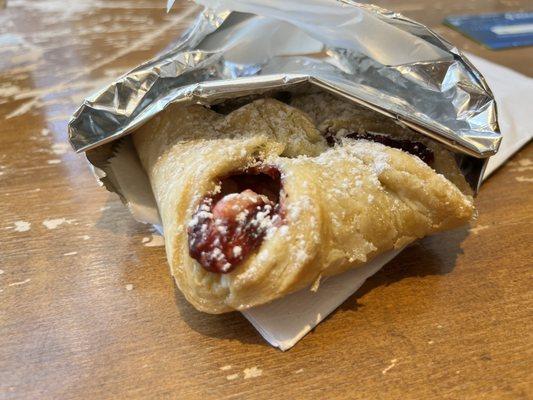 Raspberry cream cheese danish.