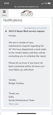 Contacted them Friday. It has been over 72 hours since, even though it clearly says to contact them if I don't hear anything in 24hrs.