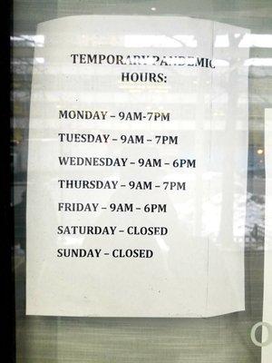 Store Hours 2021