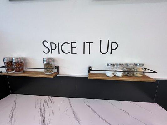 Spice topping area-Add any spices as toppings