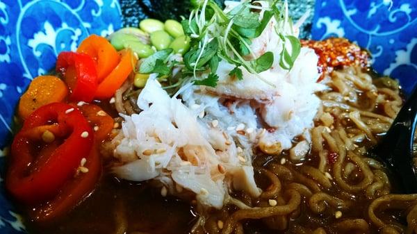 Dungeness Crab Miso Ramen Close-up