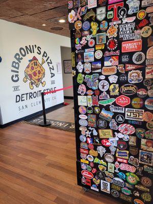 Pop Shop stickers and Gibroni's mural