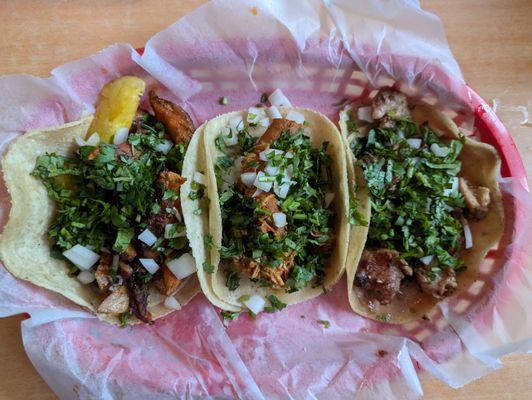 Selection of tacos at Taco Gordo, Burlington