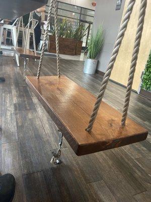 Table swing seat.