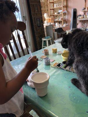 Painting an ice cream.