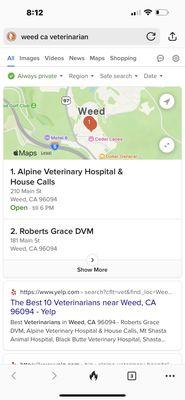 Search: dual listing addresses and different monikers. While waiting, we witnessed a house call appointment made: no separation of services.