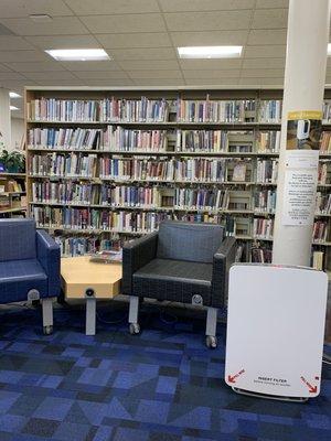 Adult section to study or quietly chat.