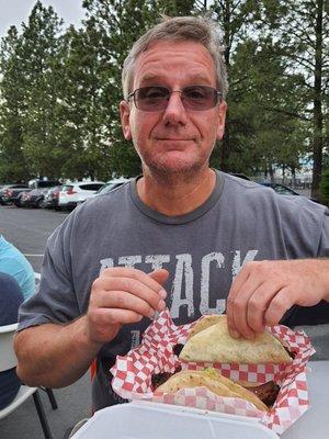 A man and his tacos