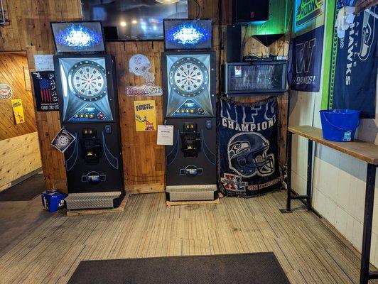 Dart boards.