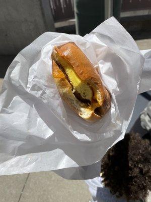 Sausage, Egg and Cheese Bagel Sandwich