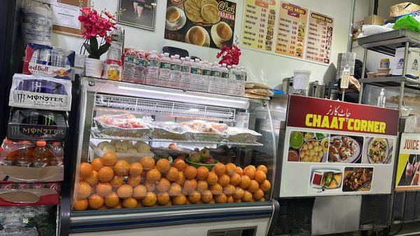 The fresh Juice corner also where you order the different types of Chaats.