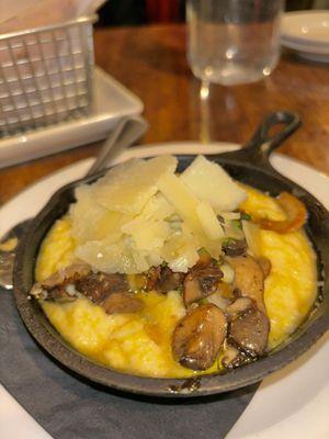 Parmesan polenta with trumpet king mushrooms ... TO.DIE.FOR.  Seriously the best polenta I've ever had!