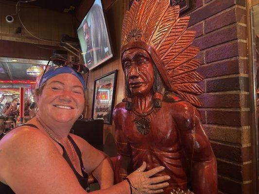 Bar area. Gotta run Chief's belly for luck!