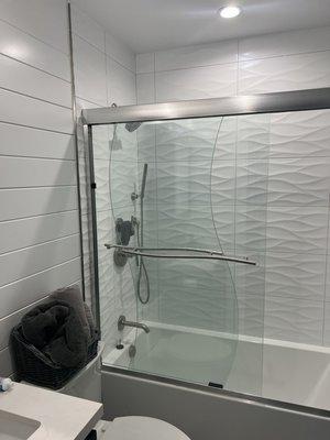 High quality Custom bathroom remodel to a standard size bathroom.