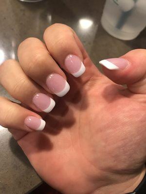 Pink and white full set