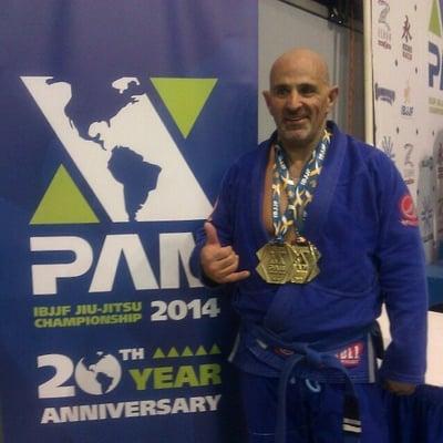 Mitch after he took GOLD in his division and BRONZE in the OPEN division, Pan Ams 2014!