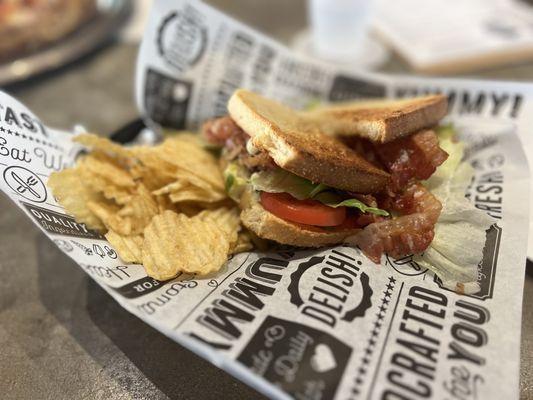 BLAT-Bacon, lettuce, avocado and tomato sandwich.