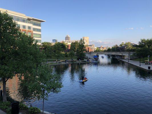 Paddle board location at the basin at the canal.